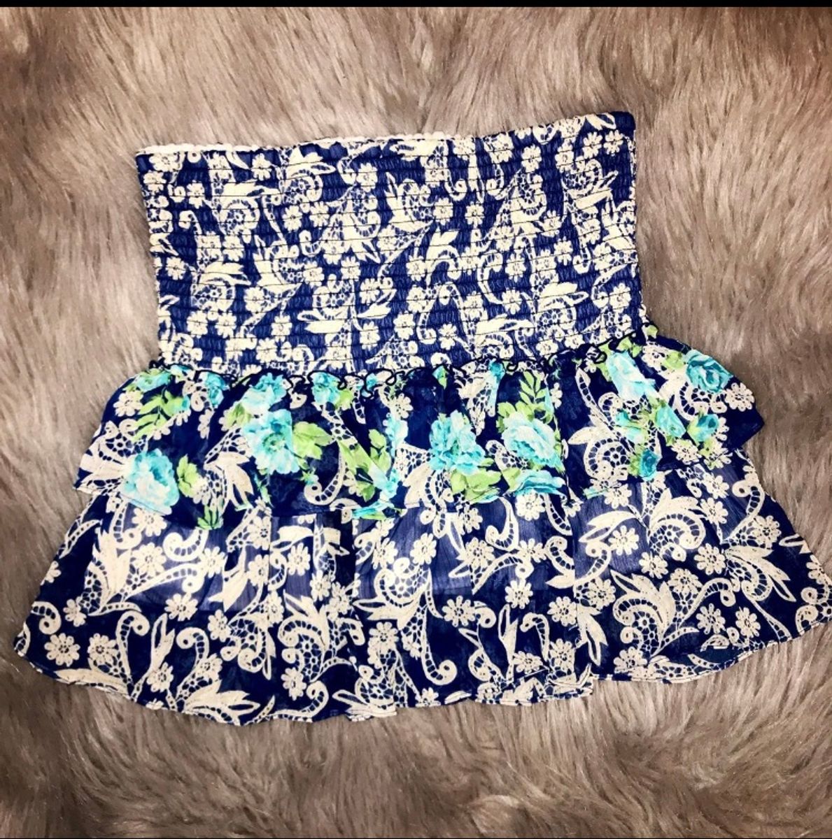 Aeropostale Ruffle Tiered Floral mini skirt _4